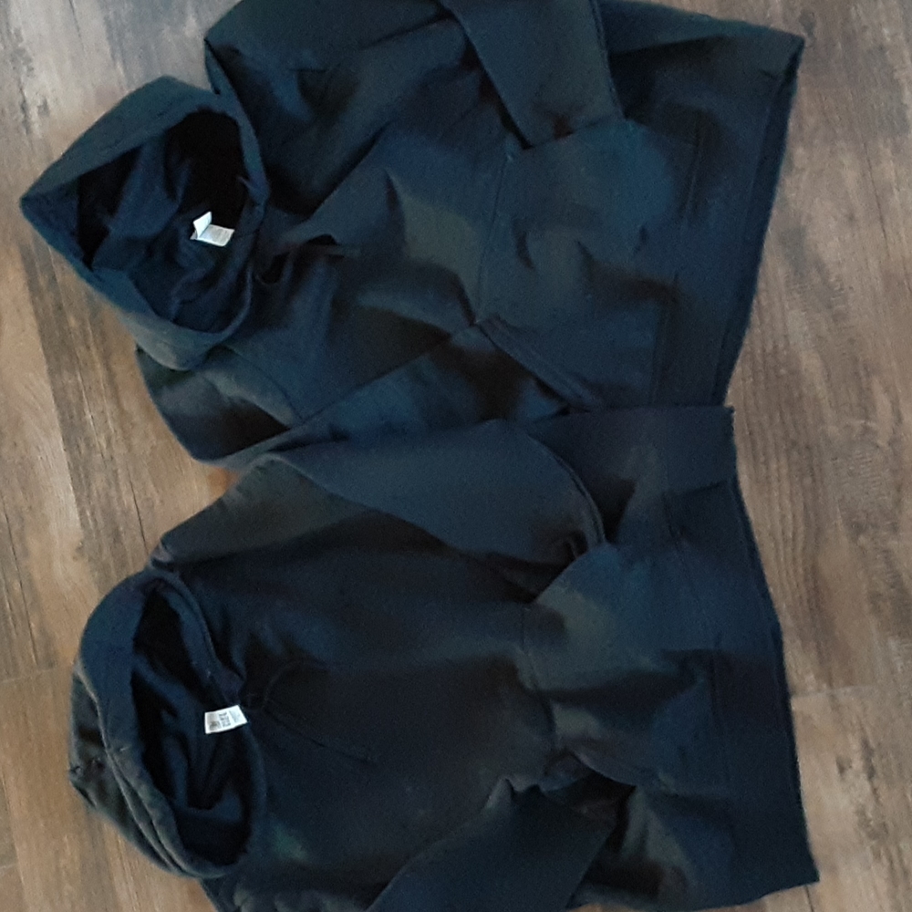 Pair of black hoodies. Juniors large